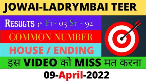 Jowai/lad teer target number .